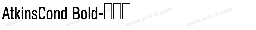AtkinsCond Bold字体转换 AtkinsCond Bold字体转换